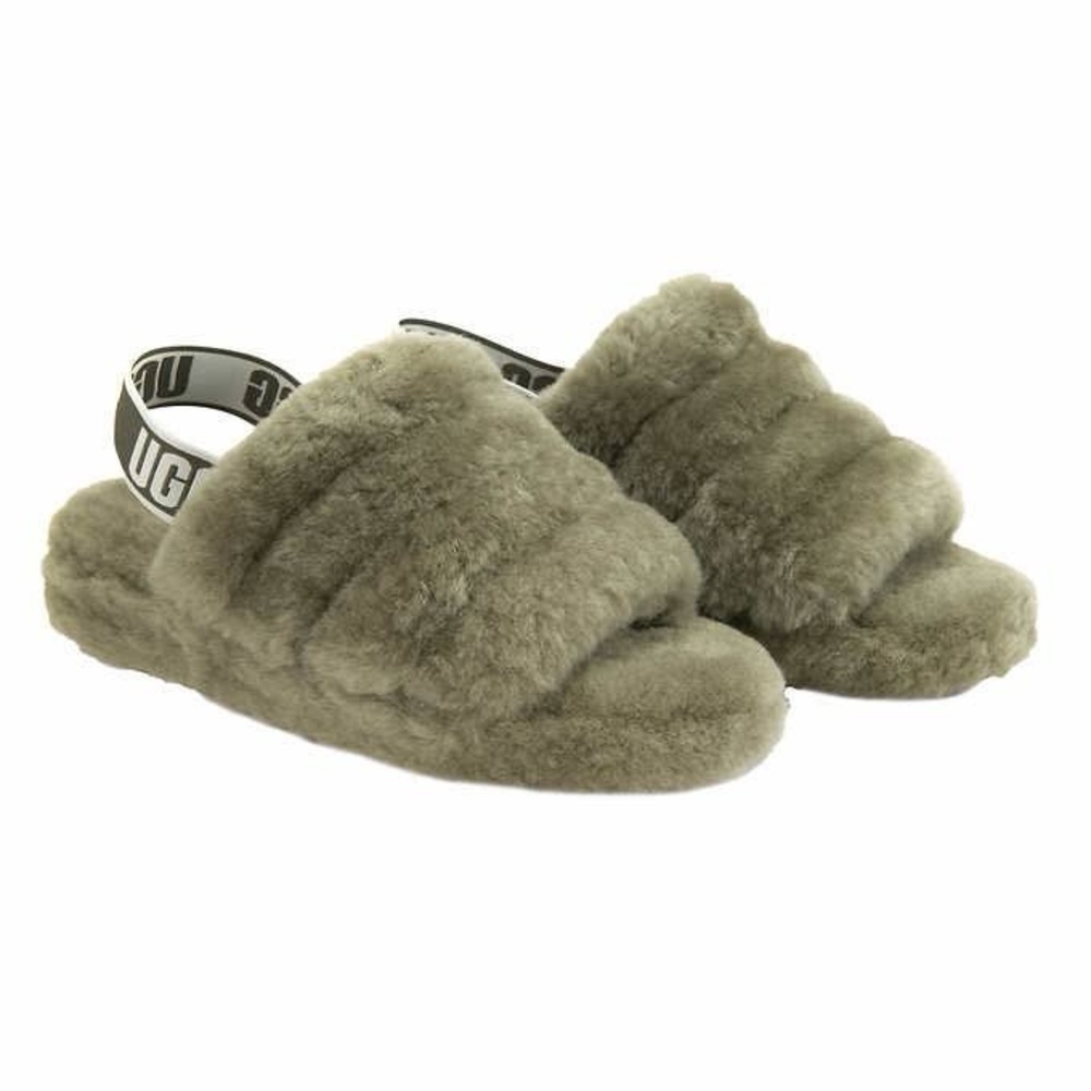 *Like New* UGG Fluff Yeah Slippers - Burnt Olive - Size 8